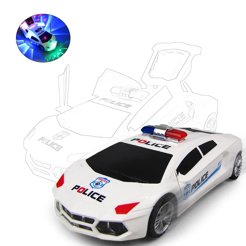 Electric Dancing Deformation Rotating Car With LED Light Music Universal Police Cars Toys For Boys Children Xmas Birthday Gift electric universal rotating stunt car vehicle transform double sided 360° rotating racing car with light music toy for boys gift