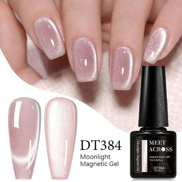7ml Cat Magnetic Gel Nail Polish Pink Silver Semi Permanent Glitter Magnetic Gel UV/LED Needed Soak Off Painting Vanrish Design 1
