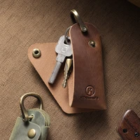 Organisateur/support de clés minimaliste en cuir véritable 4