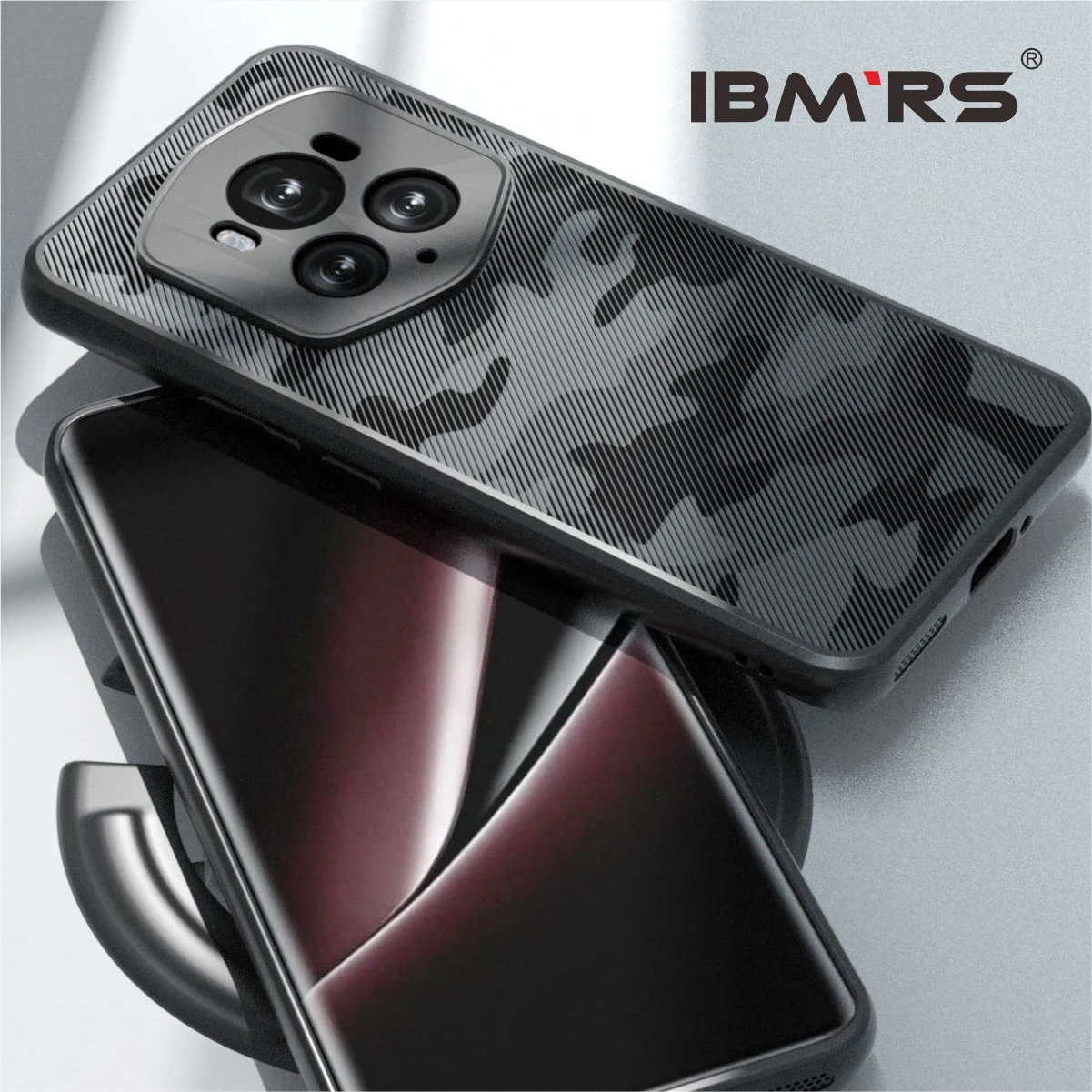 Shockproof Military-Grade Black Camo Phone Case