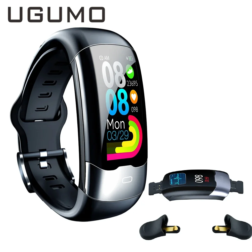 

UGUMO ECG PPG HRV Smart Watch Men Women Heart Rate Blood Pressure Monitor Smart Bracelet Sport Wristbands For iOS Android