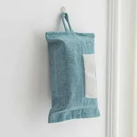 Solid Color Napkin Tissue Box Creative Tissue Box Portable Hanging Paper Tower Holder Organizer Soft Paper Napkin Case Supplies 2