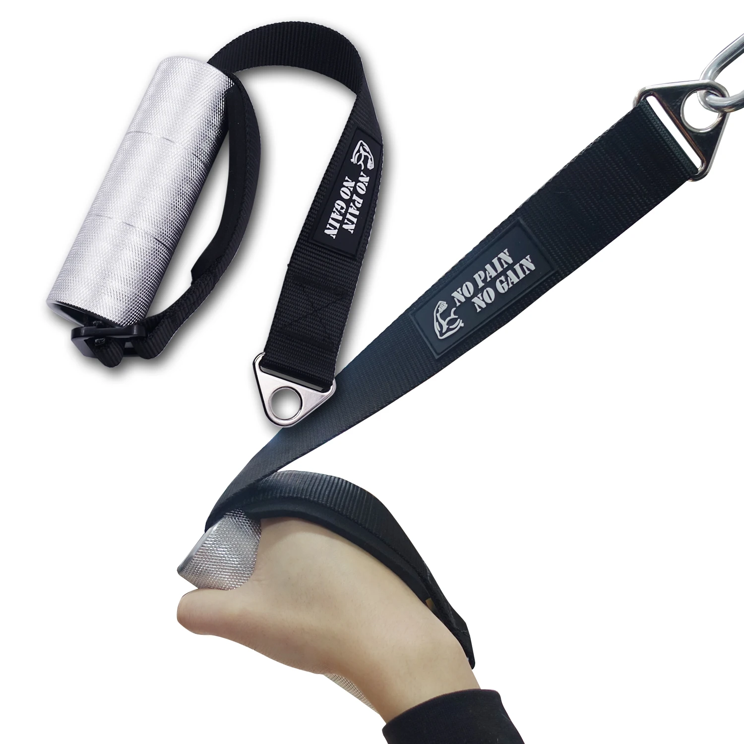 

Arm Wrestling Training Fat Heavy Duty Grip Single Metal Handle Triceps Rope Forearm Exerciser Home Gym Fitness Equipment