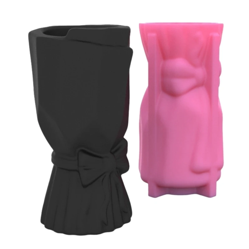 

Planter Vase Moulds Bowknot Vase Cements Mould Silicone Material for DIY 97QE