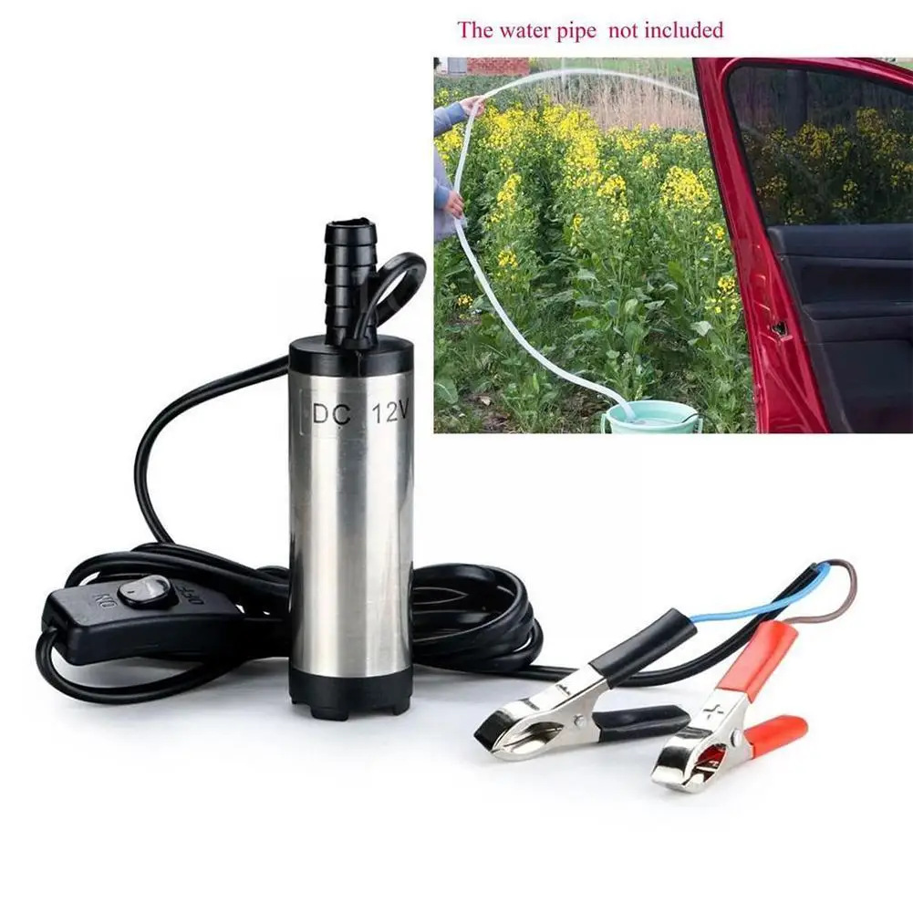 Pompa 12 V e griglia di aspirazione per trasferimento acqua e diesel 12l/min 8700 giri/min