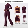 Hearuisavy Long Sleeve Workout Suit Sports Set Women Quick-Drying Gym Bra Set Women Short Tracksuit Running Workout Yoga Clothes