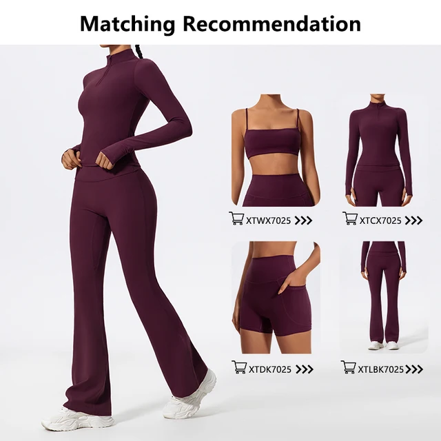 Hearuisavy Long Sleeve Workout Suit Sports Set Women Quick-Drying Gym Bra Set Women Short Tracksuit Running Workout Yoga Clothes