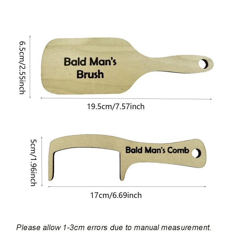 Bald Man Joke Grooming Tool - Humorous Head Polish Brush & Buffer Gift