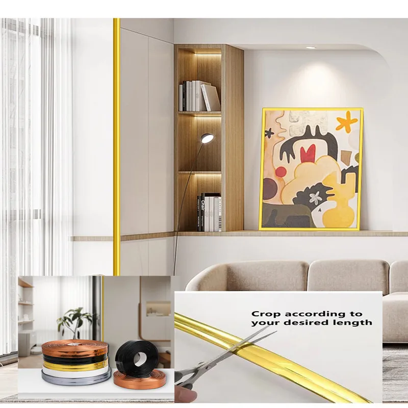 3M Self-Adhesive Wall Corner Decor Strip Anti-collision mirror Wall Sticker Internal External Corner Decor Strip Home