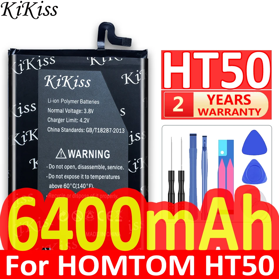 

6400 мАч большая мощность, Новая батарея для 5,5 дюймов, Homtom HT50 HT 50 мобильный телефон аккумулятор