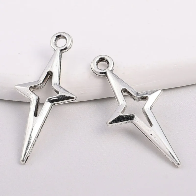 Pendant Necklace Metal Charms Anklets Bracelets Making Pendants DIY Jewelry Accessories Punk Y2k Hollow Cross Star