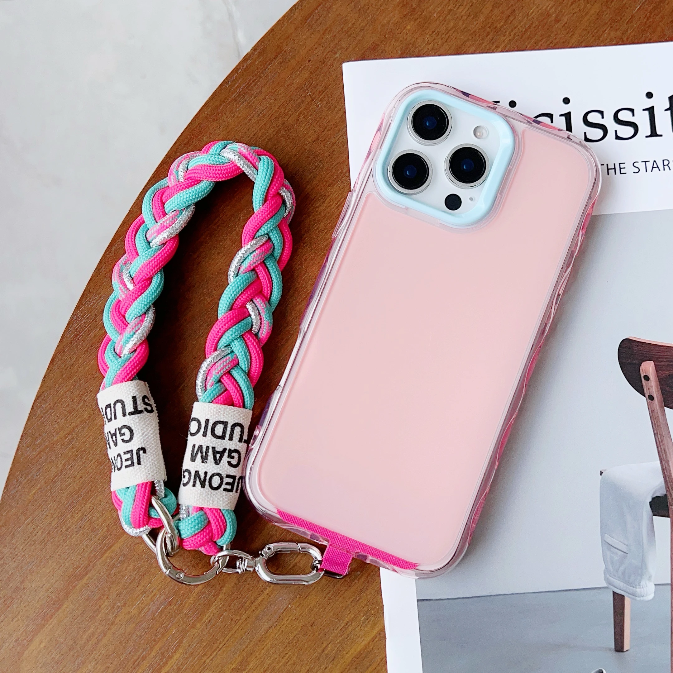 Stylish Anti-Loss Wrist Strap with Decorative Twist Rope Design