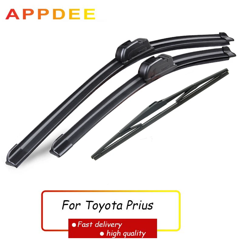 APPDEE Wiper Front + Rear Wiper Blades Set Kit For Toyota Prius 2003