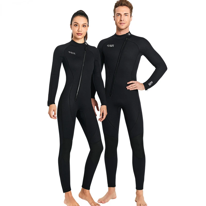 

New 3mm diving suit male conjoined warm surfing diving suit female long sleeve snorkeling winter swimming suit women swimsuit