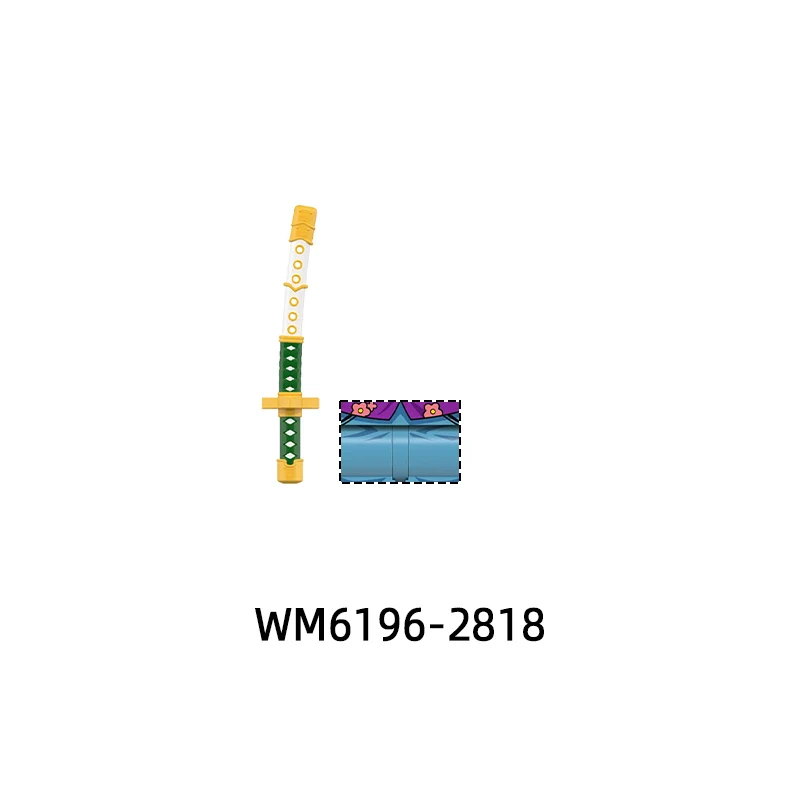 WM6196 무기 바지 헤어 파츠 액션 피규어 검 망토 비둘기 자전거 날개 모델 블록 MOC 브릭 세트 선물 장난감