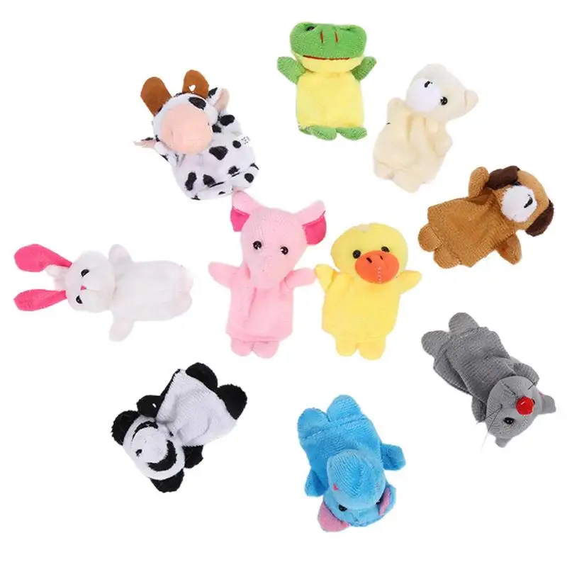 

Animal Finger Puppets Set Of 10 Cartoon Animal Finger Puppets Interactive Hand Puppet Toy Soft Story Time Doll For Party Favors