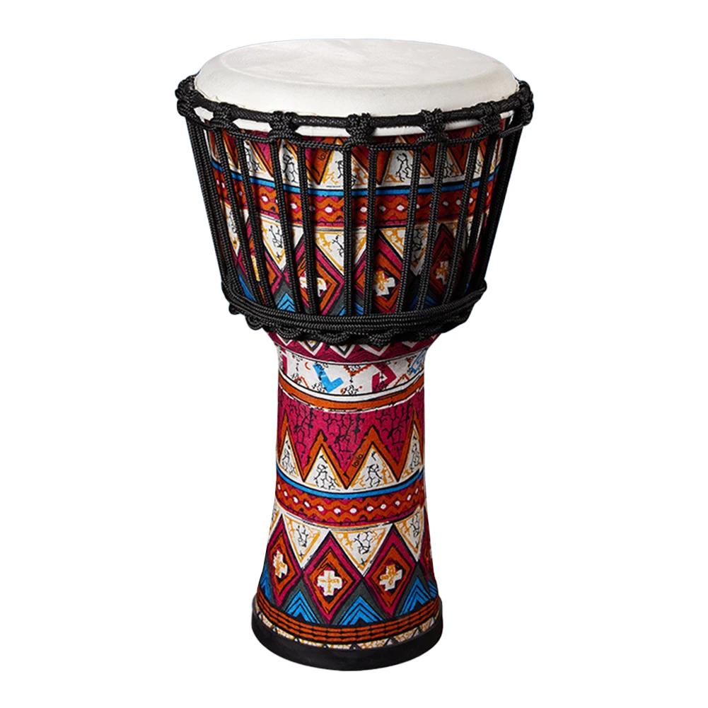 Goatskin Drumhead African Drum Colorful Art Patterns 8inch Congo Drum Bongo Great Gift for Beginners Adults and Kids