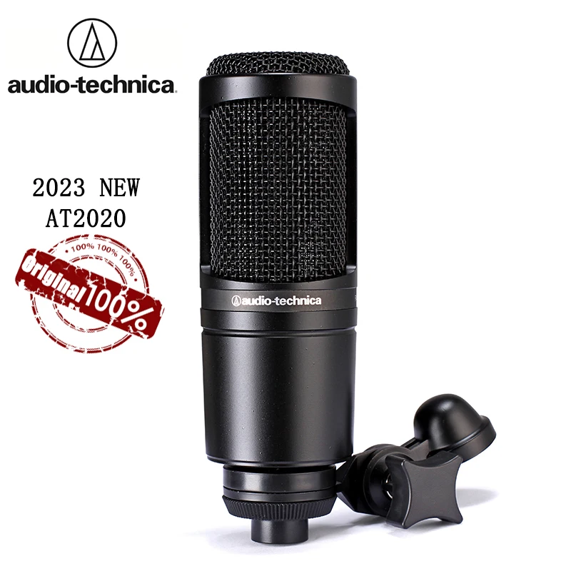 100% Audio Originale Technica At2020 Microfono A Condensatore Cardioide Cablato Registrazione Live Professionale Vocal Pro Studio Karaoke Mic