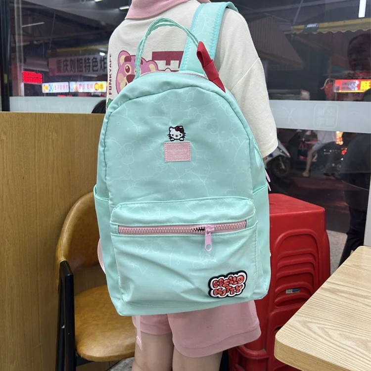 

2023 Sanrio Hellokitty Co-branded Nova Tide Shoulder Bag Girls Cartoon Kawaii Lightweight Schoolbag Christmas Gift