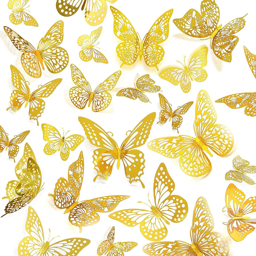 Butterfly Cake Toppers - Assorted Colors for Celebrations and DIY Decor