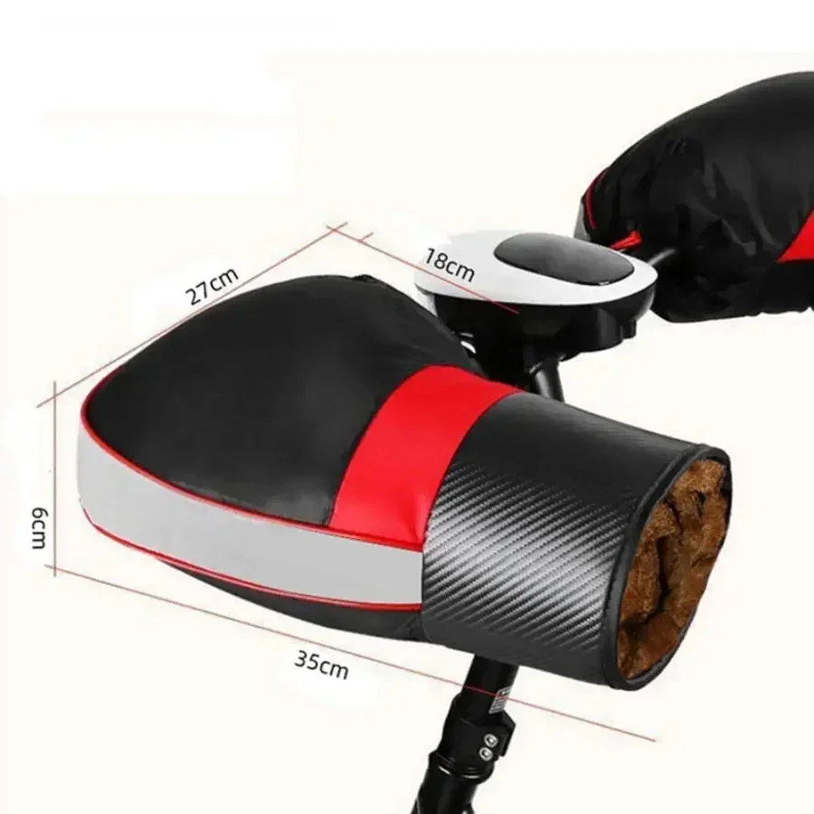 Motorcycle Gloves Waterproof Windproof Winter Warm Gloves Motor Scooter Electric Vehicles Reflective Motocross Handlebar Gloves