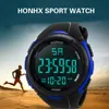 Fashion Men'S Led Camping Out Digital Quartz Luxury Sport Date Watch Exquisite Concise Fashion Rubber Strap Wristwatch 3