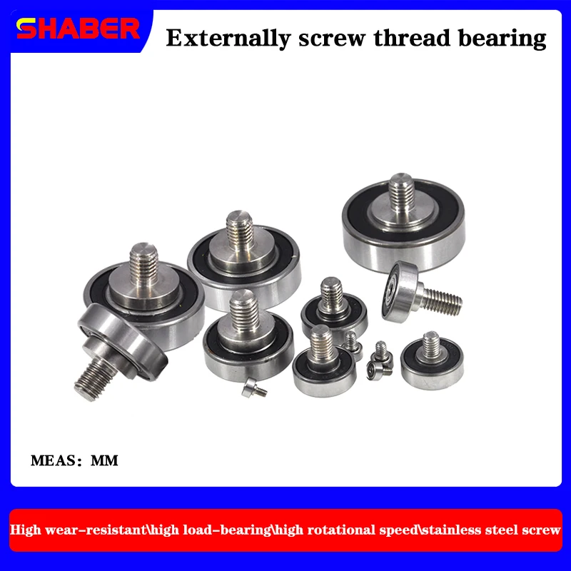 Manufacturer Supply provides threaded special guide wheels external thread bearings screw bearings, guide wheels bearings