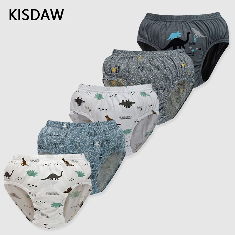 Boys Boxers Boys Underwear Children Underwear 5pcs/lot Boys Cotton Boxer Briefs Cute Dinosaur Cartoon Print Kids Underwear Baby Boy Shorts Breathable Toddlers Underpants
