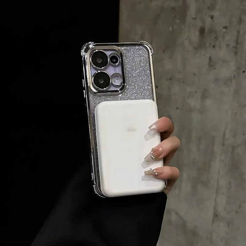 Glitter Magnetic Mirror Holder Phone Case