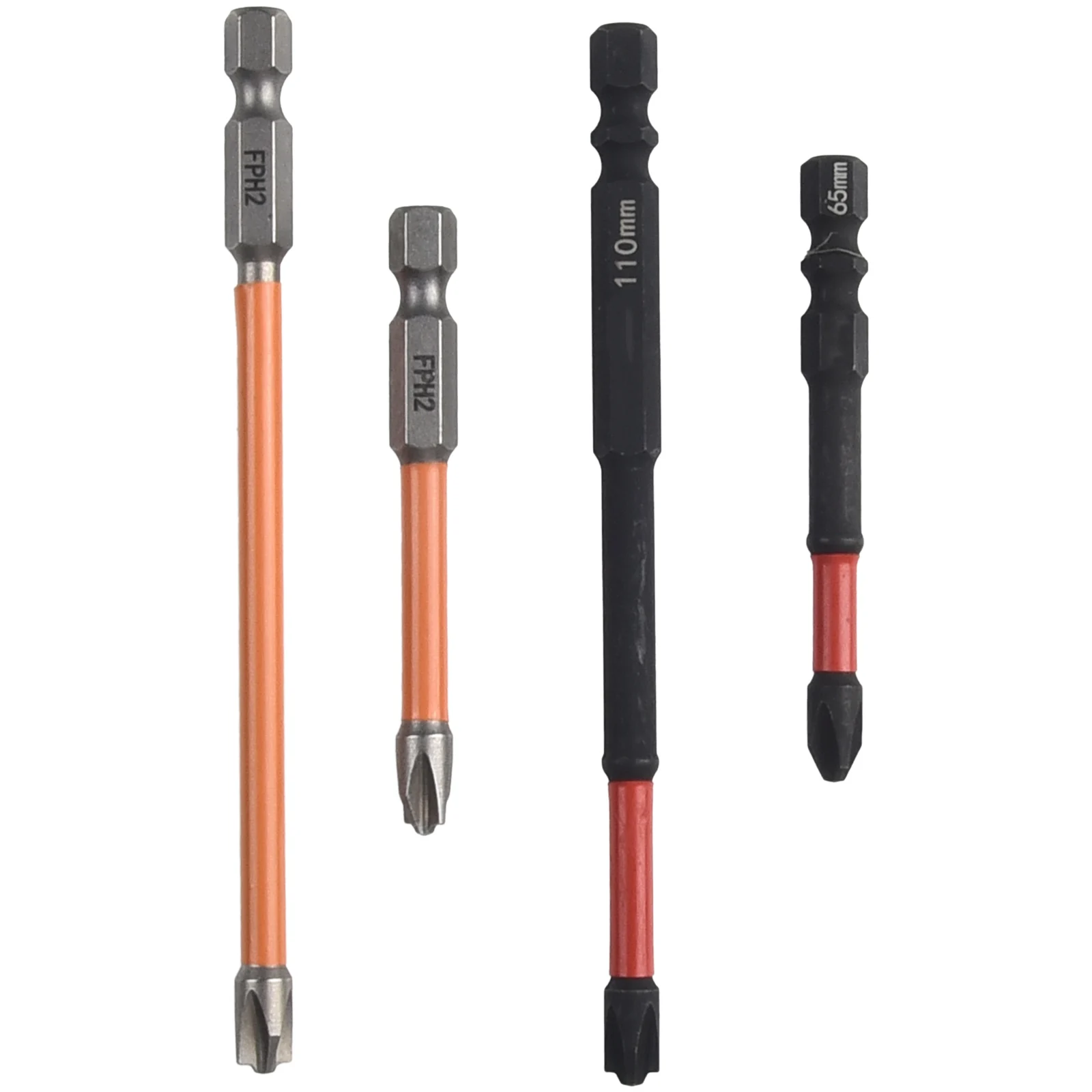 

4Pcs FPH2 Screwdriver Bit Magnetic Slotted Cross Head 65/110mm Special For Electrician Maintance Repairing Tool Home Improvement