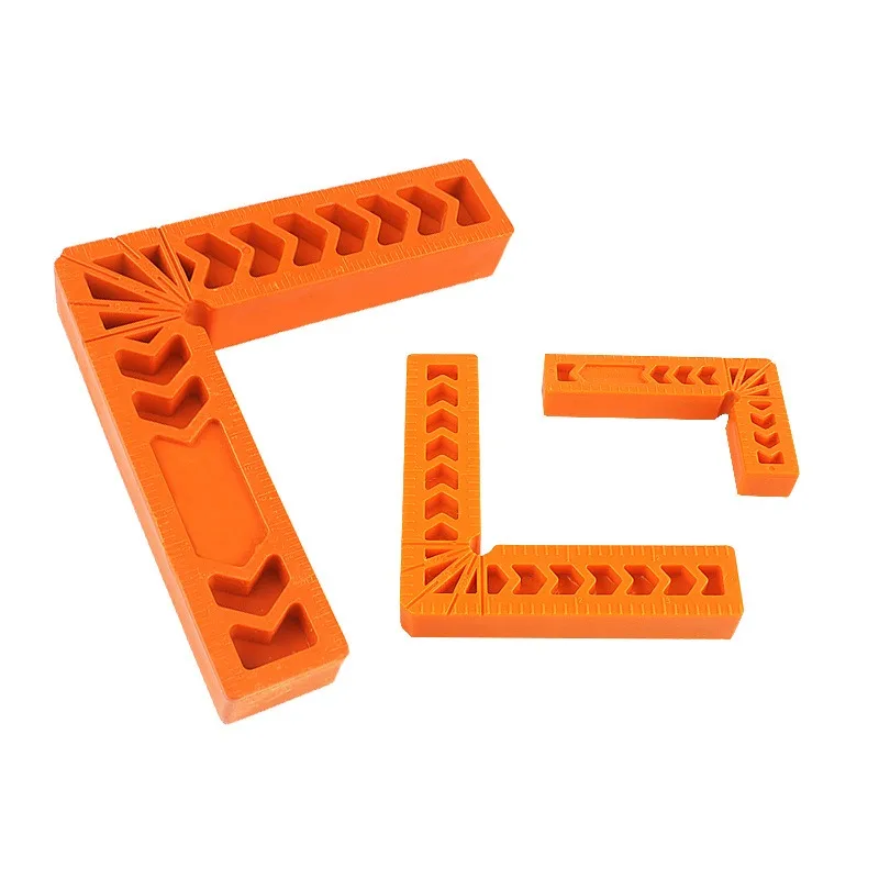 3/4/6 Inch 90 Degree Positioning Squares Right Angle Clamps Reusable Plastic L-Type Fixing Clamp Durable Corner Stationery