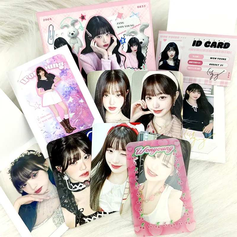Lomo Cards Album Cards Idol New Album Photocard Set Fanmade ID Card Wonyoung Gaeul Rei HD Printd Postcards Fans Collection Gifts