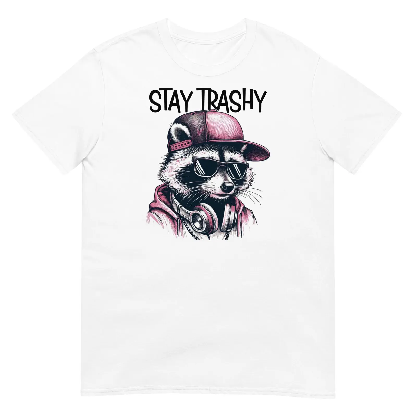 

Смешная хлопковая футболка унисекс Raccoon в уличном стиле