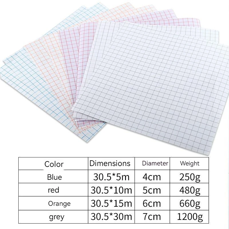 

Vinyl Transfer Paper Tape Roll Alignment Grid Application Tape for Silhouette Cameo Cricut Adhesive DIY Vinyl for Decals Decor