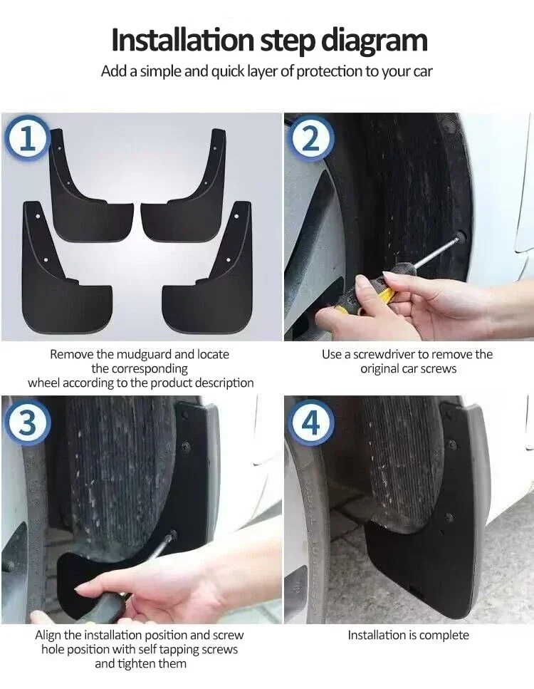 Changan Nevo A06 2026 액세서리 2027 2028 용 자동차 머드 플랩 전면 후면 머드 플랩 펜더 스플래시 가드 머드 가드 프로텍터 커버