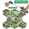 47cm Water Sprayer Nozzle Long Rod Garden Sprinkler with Adjustable Head 8 Spray Modes High Pressure Irrigation Hose Nozzle 3