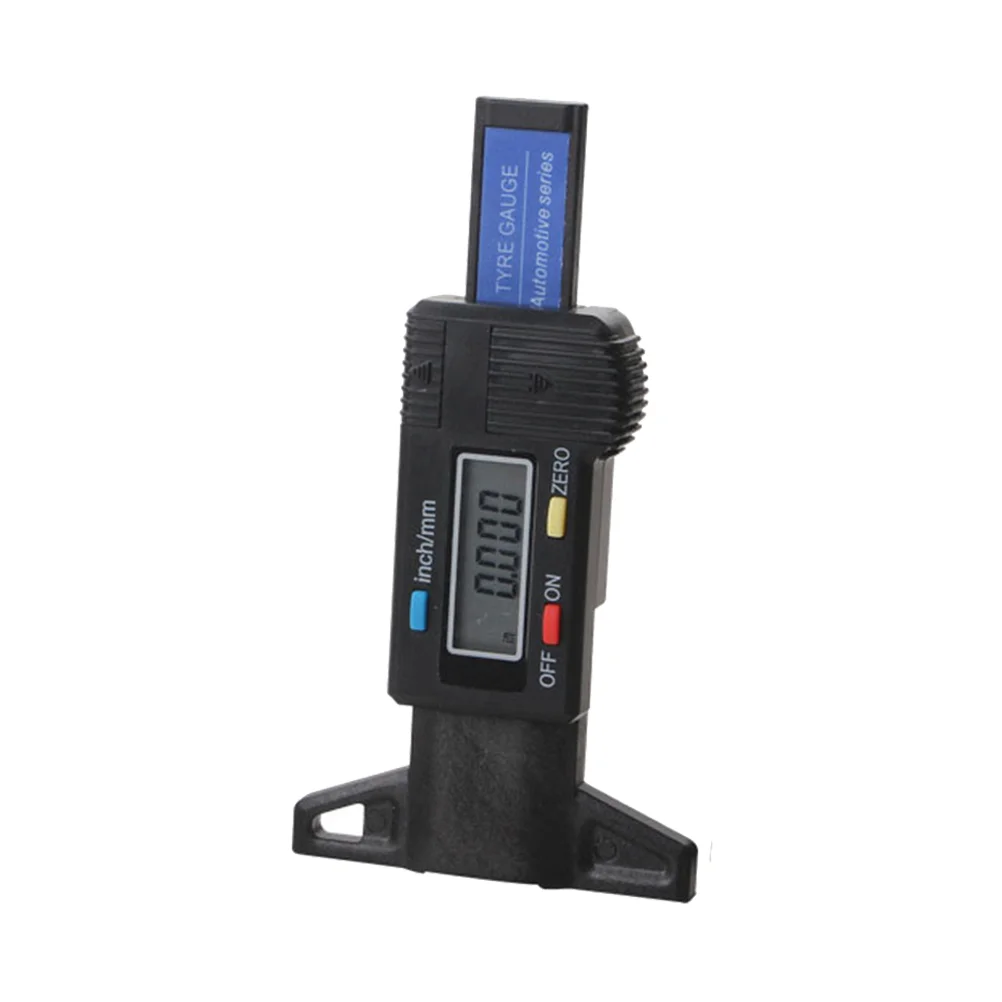 

1Pc Tire Depth Gauge Ruler Vehicle Tires Measure Tool Auto Repair Prop (Black)