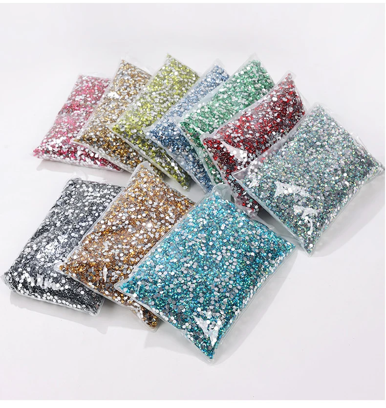 Description Picture 3 of itemBig Package 2-6mm Resin Non Hot Fix Rhinestones Bulk Wholesale Flat Back Plastic Crystals Nail Diy Glitters Cтразы Stone