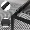 Glass Coffee Tables for Living Room Square Modern Center Table for Small Space,Tempered Glass-top with Sturdy Metal Frame Sofa 4