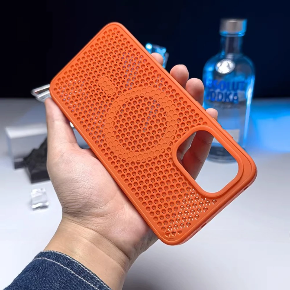 Honeycomb Mesh Silicone Soft Heat Dissipation Phone Case - Enhanced Protection Cover