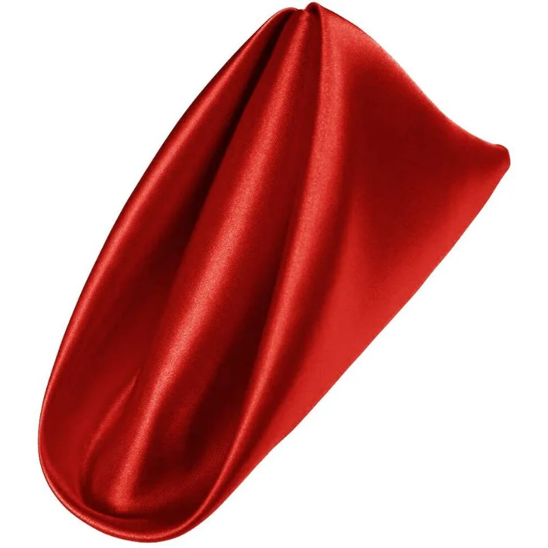 50cmx50cm Square Satin Table Napkins Soft Handkerchief Romantic Wedding Banquet Table Cloth Dinner Decoration Napkins