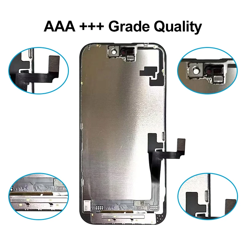 Display LCD INCELL con 3D Touch per iPhone X XR XS Max 11, 12 Mini, 13, 14 Pro, 15, 16, 17 Pro Max, 15 Plus - Ricambio Digitalizzatore - immagine 2
