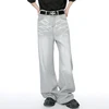 IEFB Straight Male Jeans Vintage Men's Denim Pants Tie-dyed Design Wide Leg Trousers 2024 Spring New Stylish Men Clothing 9C4276 2