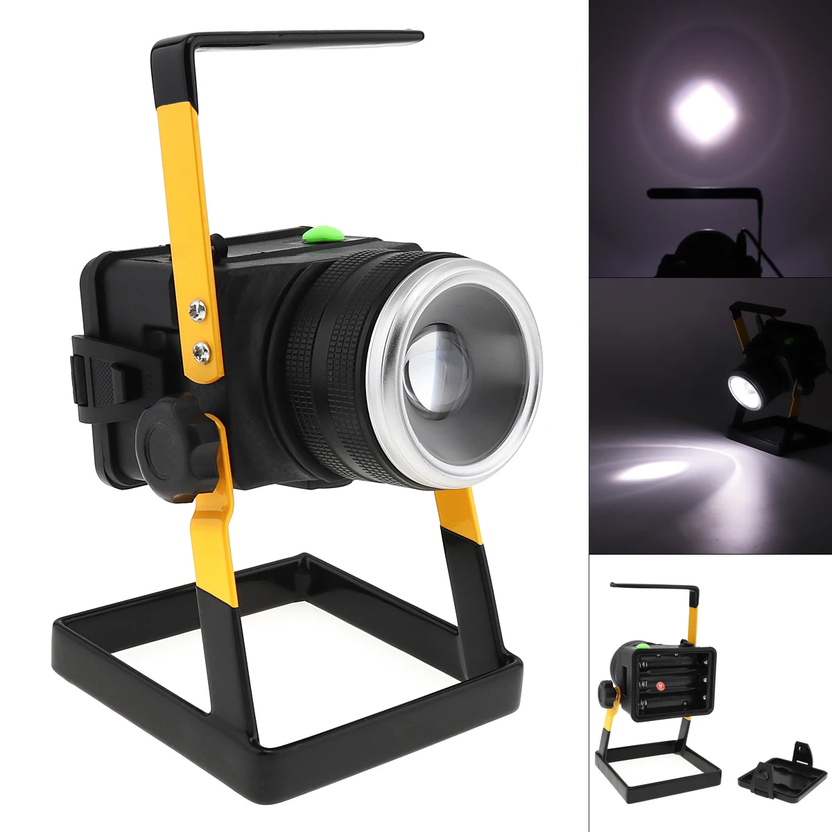 Portable LED Floodlight 30W 1200 LM Rechargeable Work Emergency Flood Lamp 3 Modes Spotlight Fishing Lamp for Camping