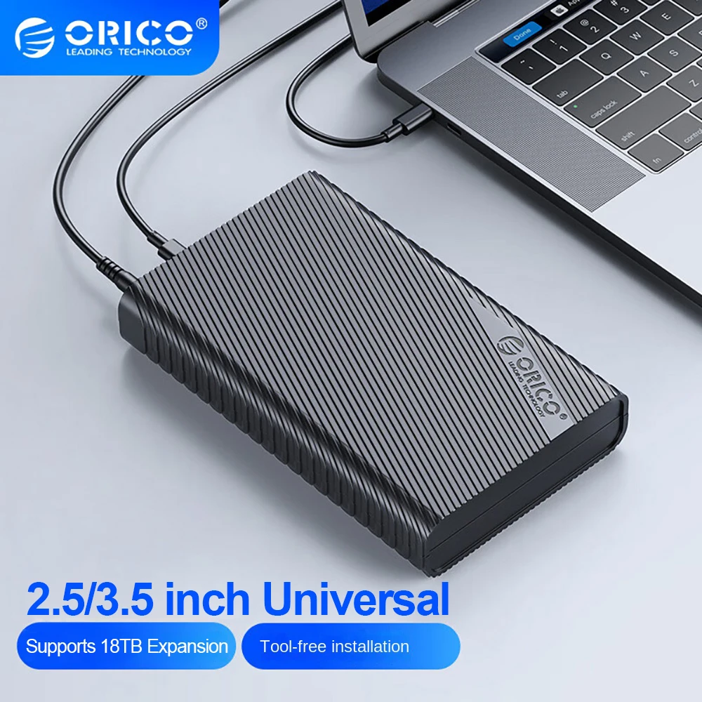 

ORICO 3.5 inch Hard Drive Enclosure SATA to USB 3.0 Adapter External Hard Drive Enclosure for 2.5" 3.5" SSD Disk HDD Case for PC