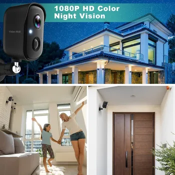 Security Cameras Wireless Outdoor, 1080P Battery Powered AI Motion Detection Spotlight Siren Alarm WiFi Surveillance Indoor Home 5