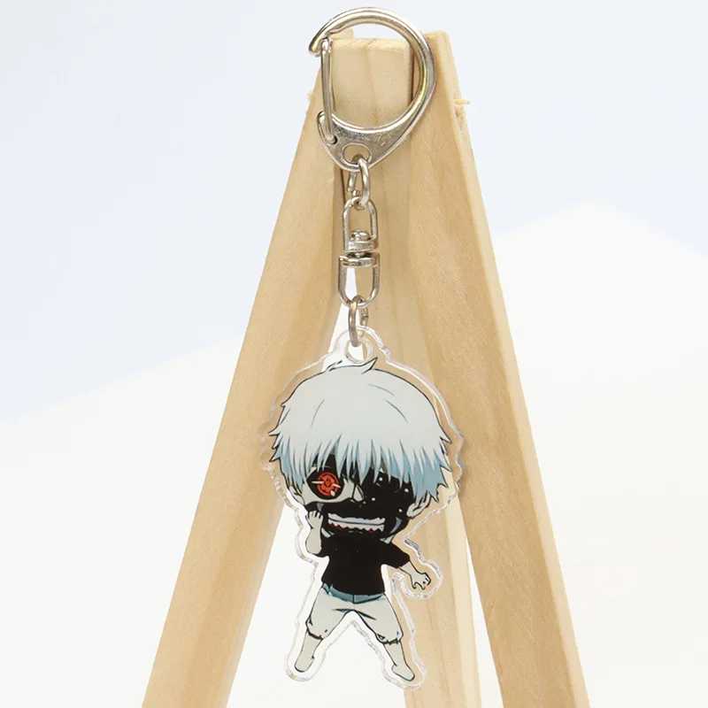 kaneki keychain Anime Keychain Women Men Key Chain Cartoon Double