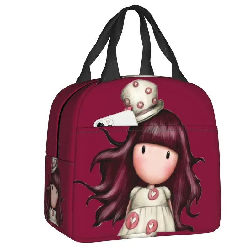 Gorjuss Santoro Insulated Lunch Bag for Work School Girl Cartoon Doll