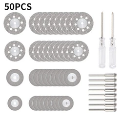 Lames de scie circulaire, 50 pièces/ensemble, disques de coupe en diamant, outils rotatifs pour le travail du bois, meulage électrique, disques de coupe en métal 