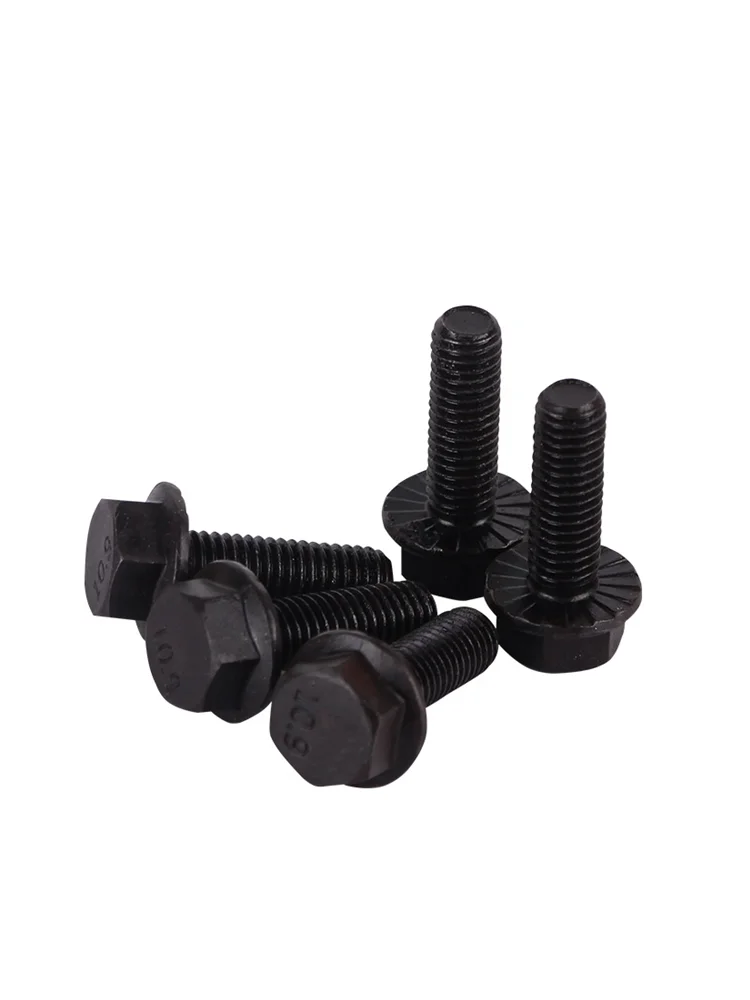 Hexagonal Flange Bolts M5 M6 M8 M10 M12 M14 M16 10.9 Grade External Hexagon Flanges Bolt Hex Flange Screws